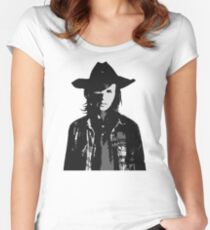 The Walking Dead - Carl Grimes Profile Fitted Scoop T-Shirt