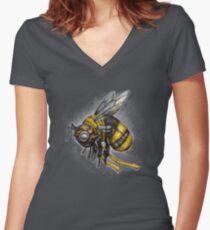 Bumblebee Shirt (for dark shirts) Women's Fitted V-Neck T-Shirt