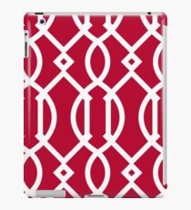 Vinilo o funda para iPad Rojo, blanco, enrejado, moderno, de moda, femenino, decorativo, patrón