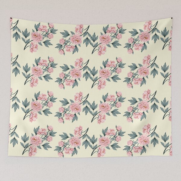 Item preview, Pink Vintage Rose Branches Pattern (With White Background) designed and sold by Vimbuy.