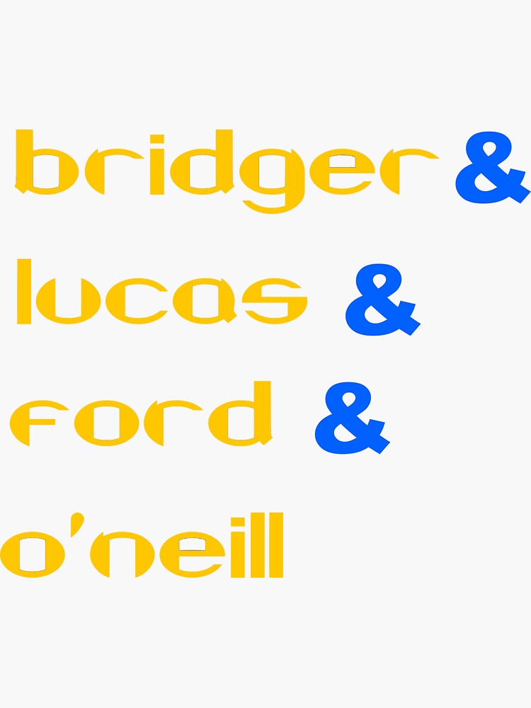 Thumbnail 3 of 3, Sticker, SeaQuest Crew - Bridger & Lucas & Ford & O'Neill designed and sold by Rewatch-Podcast.