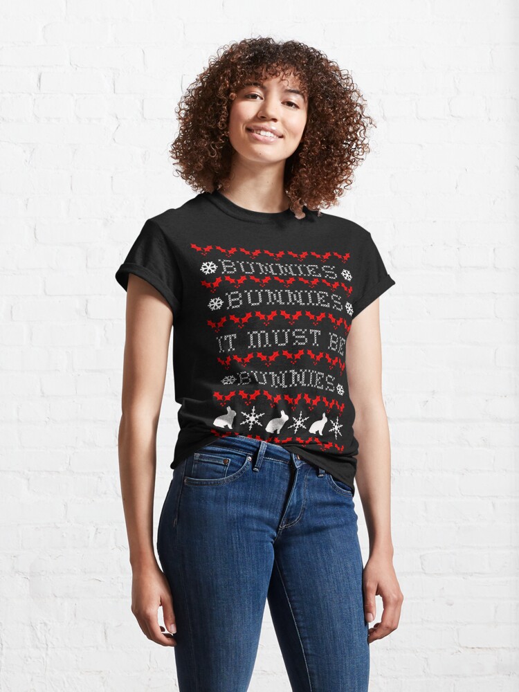 Discover Bunnies Ugly Christmas Sweater (Buffy) Classic T-Shirt