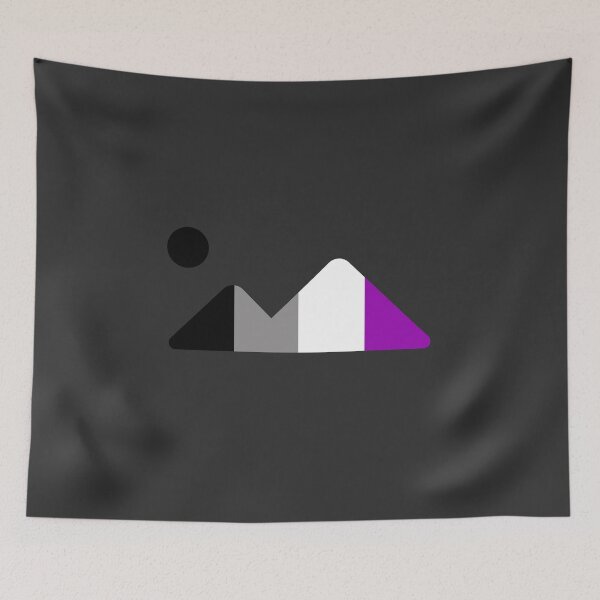 Item preview, Moon and Mountains Ace. Asexual Pride designed and sold by Subtle Pride Shop.