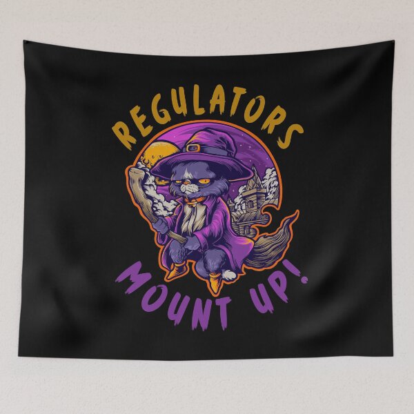 Item preview, Regulators Mount Up Halloween Witch Cat designed and sold by Fabvity.