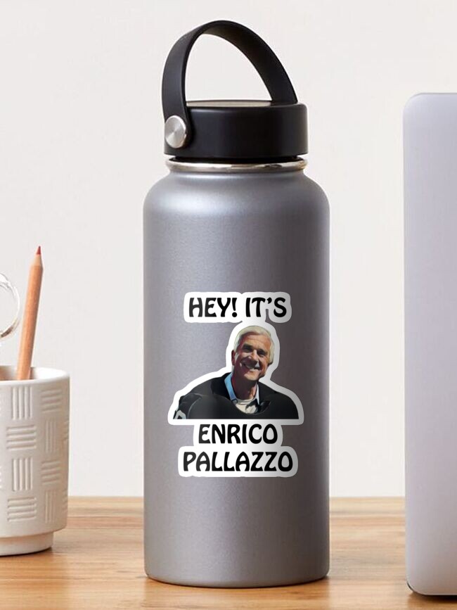 Thumbnail 1 of 3, Sticker, Naked Gun "It's Enrico Pallazzo" Leslie Nielsen / Frank Drebin designed and sold by Rewatch-Podcast.