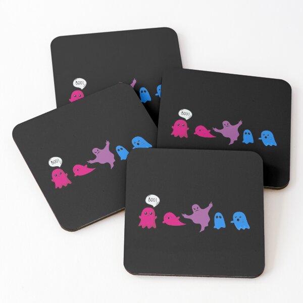 Item preview, Halloween Bi Flag Ghosts. Bisexual Pride designed and sold by Subtle Pride Shop.