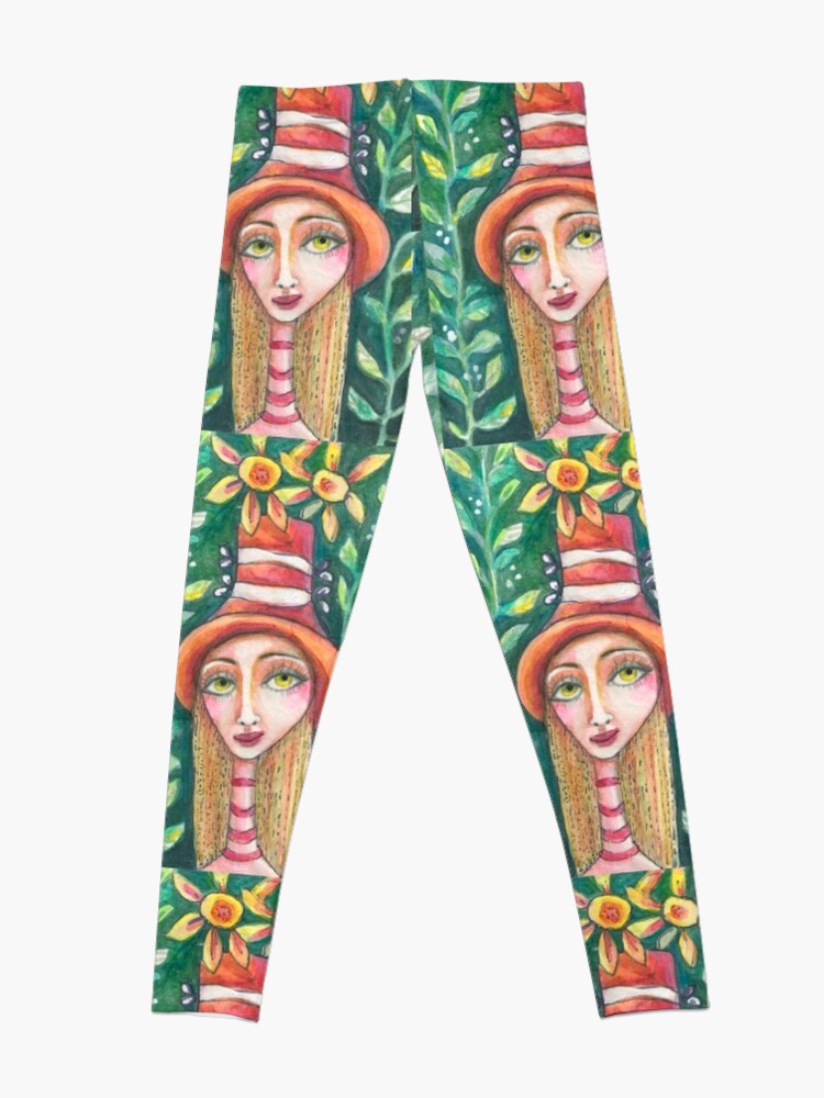 Alternate view of The Fall Halloween Autumn Witch Girl Leggings