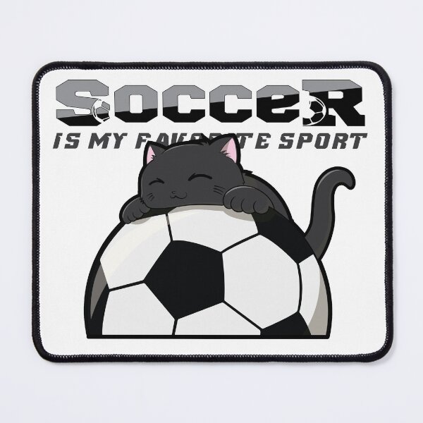 Item preview, Soccer Is My Favorite Sport - Black Cat Themed designed and sold by kittengallery.