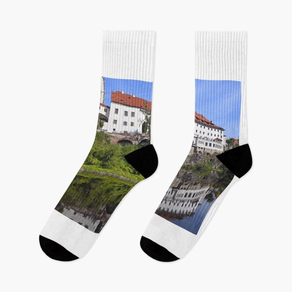 Item preview, Old buildings on Vltava riverside in Cesky Krumlov Czech republic designed and sold by goceris.