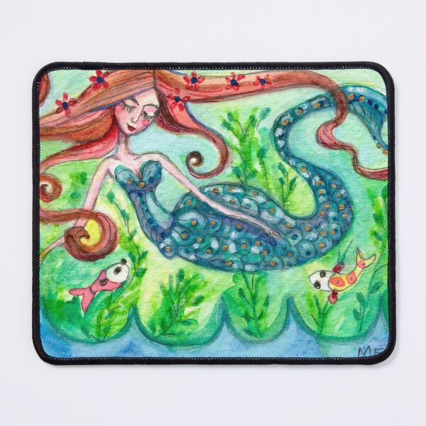 Underwater Star Fish Girl Mouse Pad
