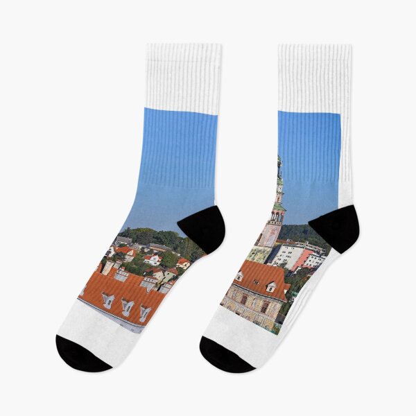 Item preview, Castle tower in Cesky Krumlov cityscape Czech republic designed and sold by goceris.