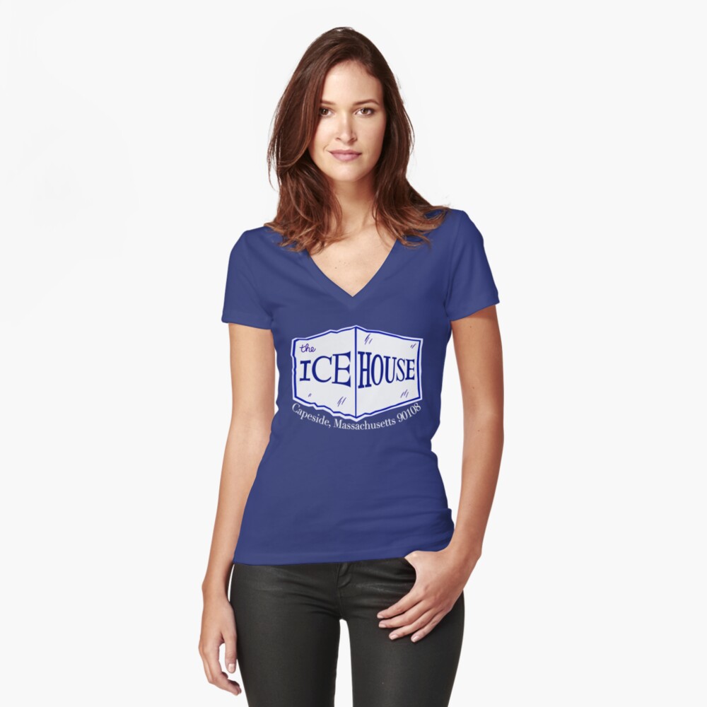 Item preview, Fitted V-Neck T-Shirt designed and sold by Rewatch-Podcast.
