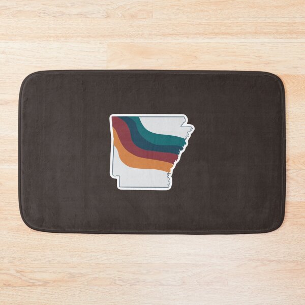 Item preview, arkansas state outline with retro rainbow design   designed and sold by BrunoDeBears.