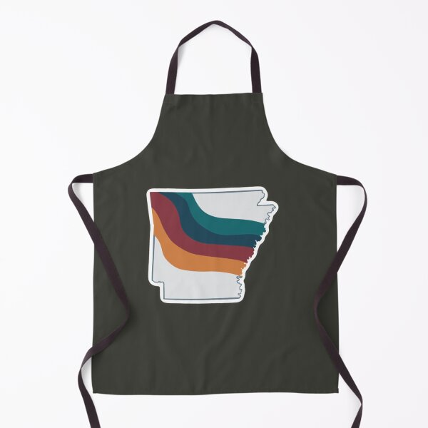 Item preview, arkansas state outline with retro rainbow design   designed and sold by BrunoDeBears.