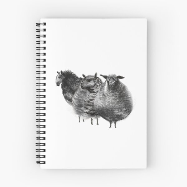 Item preview, Three Black cloudy sheep friends designed and sold by orangerinka.