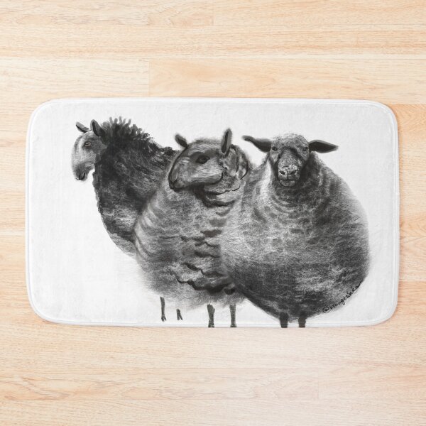 Item preview, Three Black cloudy sheep friends designed and sold by orangerinka.