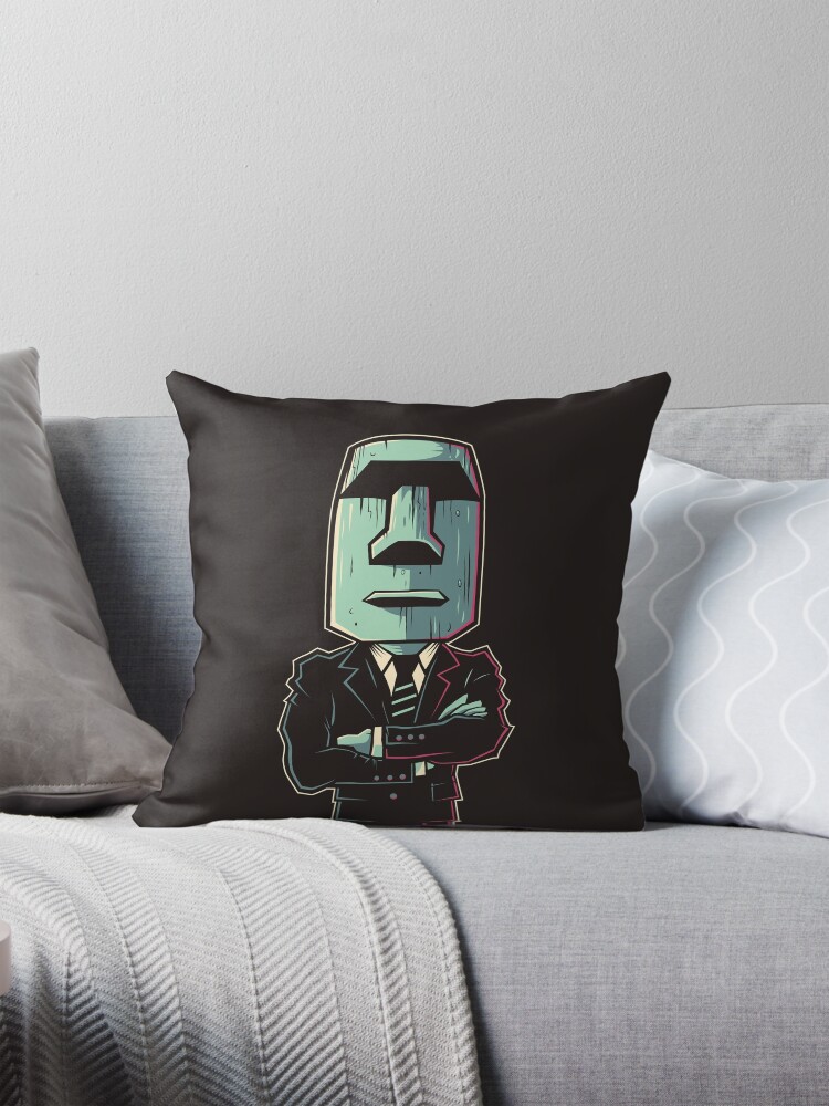 Thumbnail 1 of 4, Pillow, Poker Face: A True Hero designed and sold by strangethingsA.