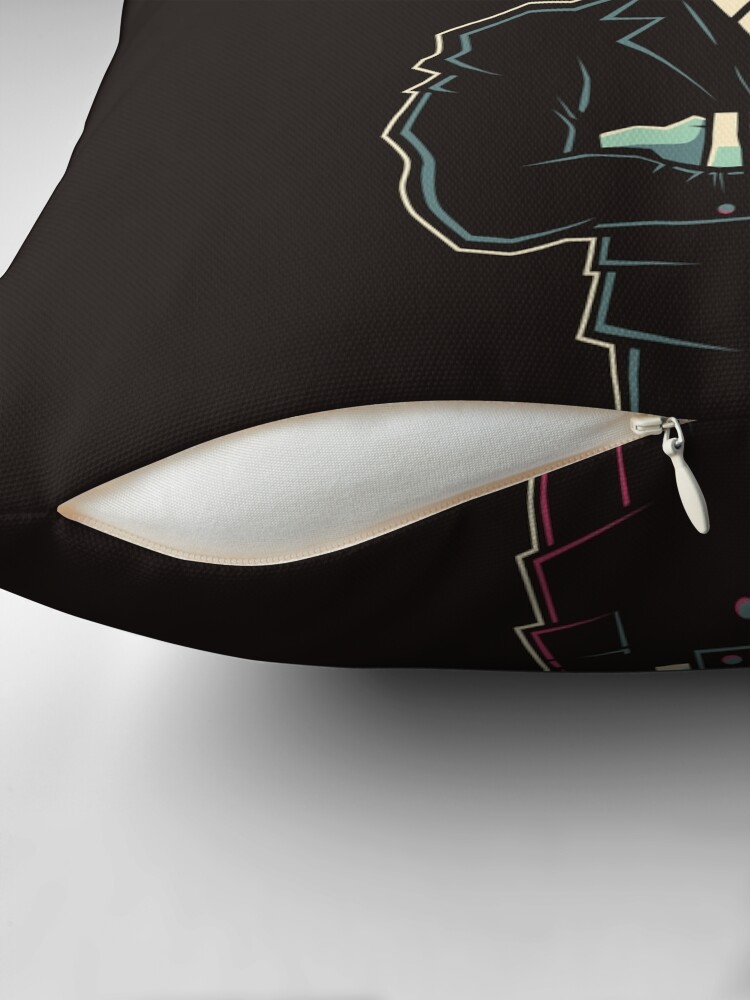 Thumbnail 2 of 4, Pillow, Poker Face: A True Hero designed and sold by strangethingsA.