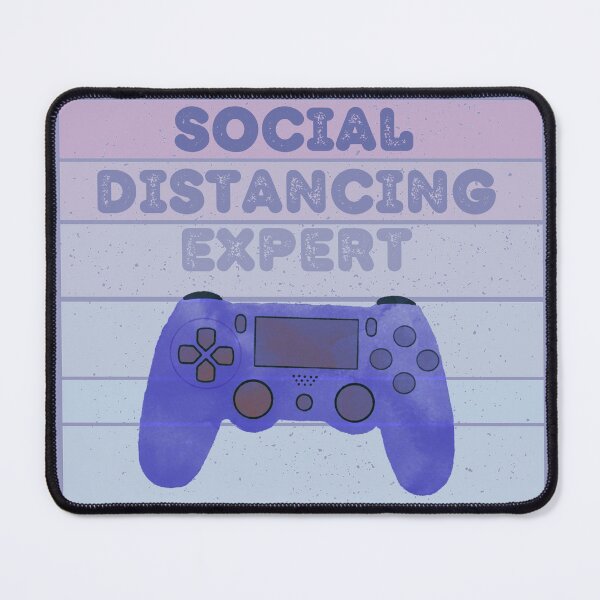 Item preview, Social Distancing Expert Gamer Gaming Blue designed and sold by Ashberry2.