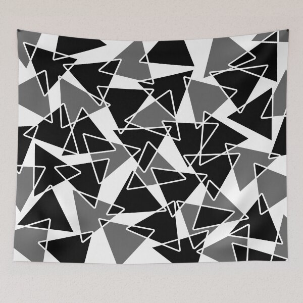 Item preview, Abstract geometric pattern - gray, black and white. designed and sold by K.S ART.