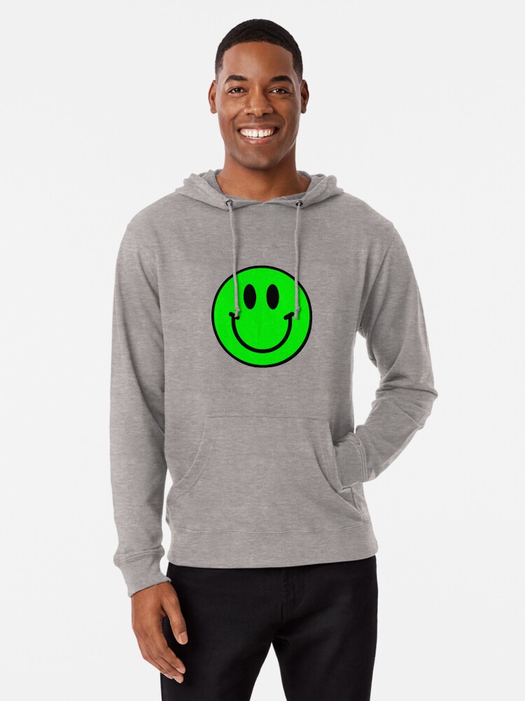 Green smiley 2025 face hoodie