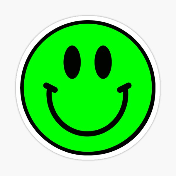 25mm Gelb Glücklich Gesicht Smile Aufkleber Sticker - 600 Stück
