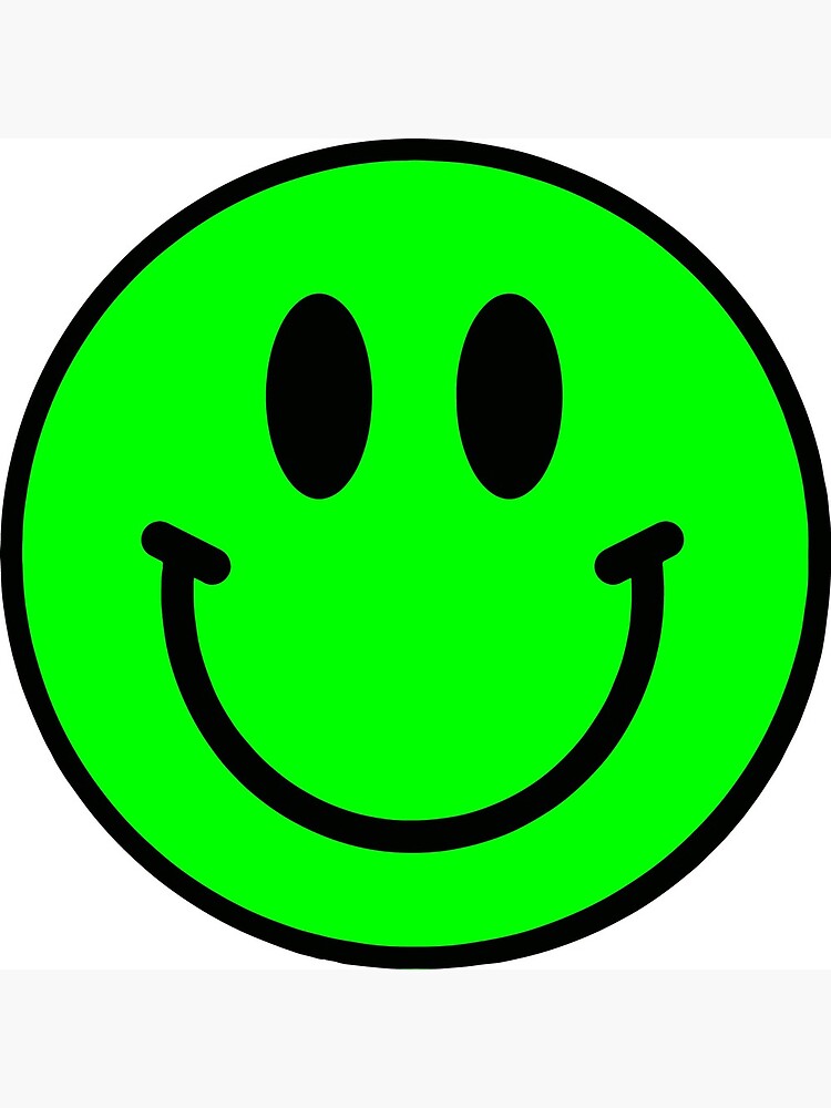 Impression Artistique Visage Souriant Vert Par Jesssenzer Redbubble