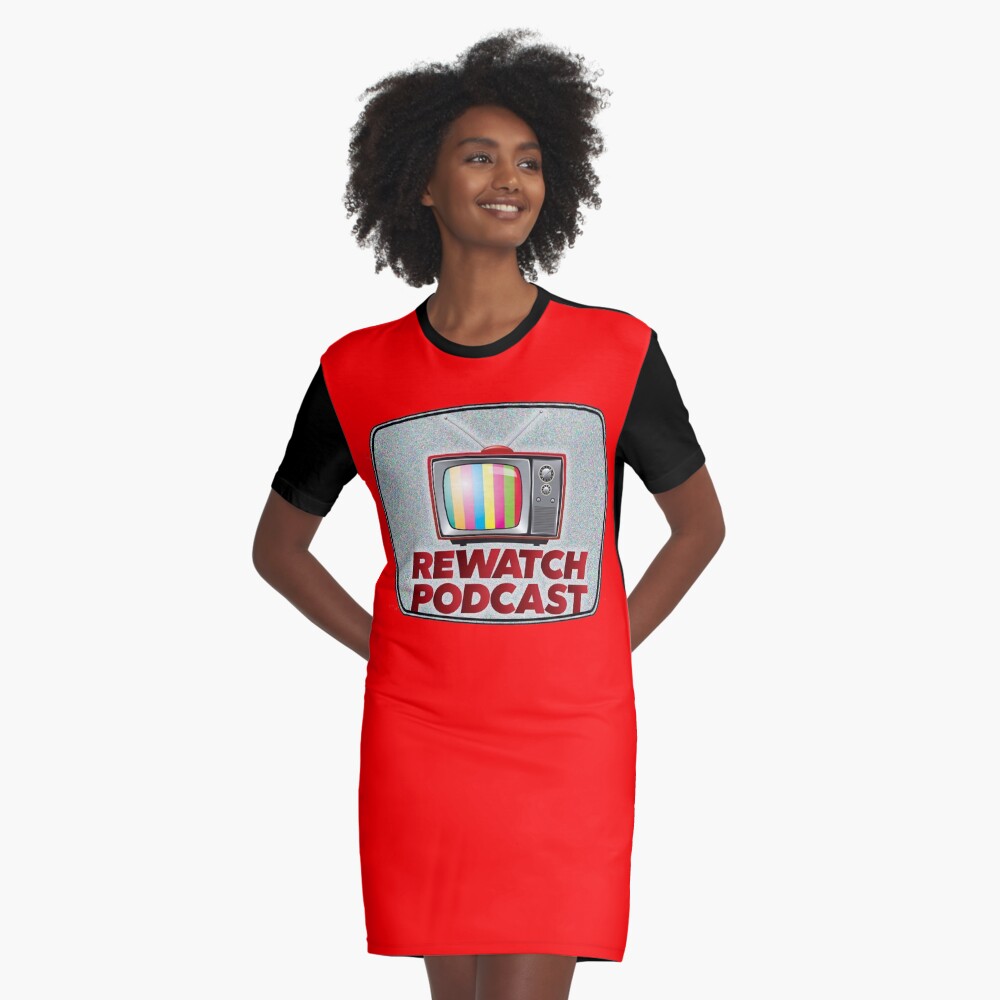 Item preview, Graphic T-Shirt Dress designed and sold by Rewatch-Podcast.