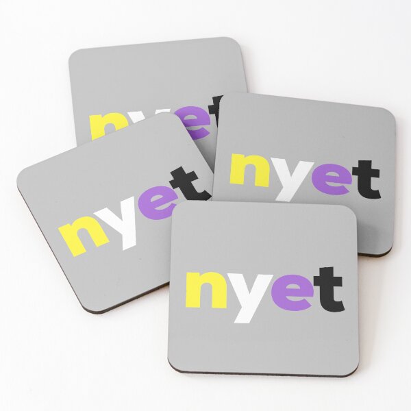Item preview, Nyet! Nonbinary Pride designed and sold by Subtle Pride Shop.