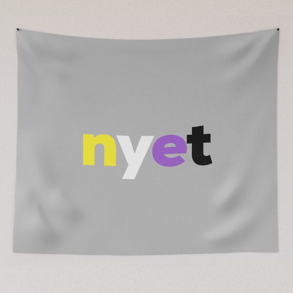 Item preview, Nyet! Nonbinary Pride designed and sold by Subtle Pride Shop.