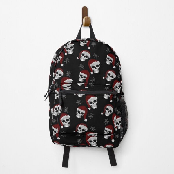 Item preview, Gothic Christmas Skeleton print red santa hats designed and sold by DemonicGloom.