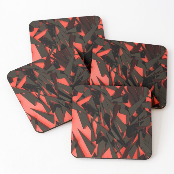 Item preview, black three-dimensional pyramids are scattered on a pink background. designed and sold by TeeFashionShop.