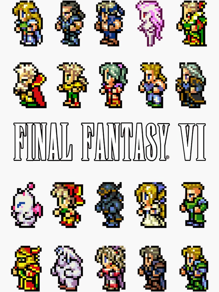 Pegatina Final Fantasy Vi Sprites Pixel Sprite De Limitbreaks