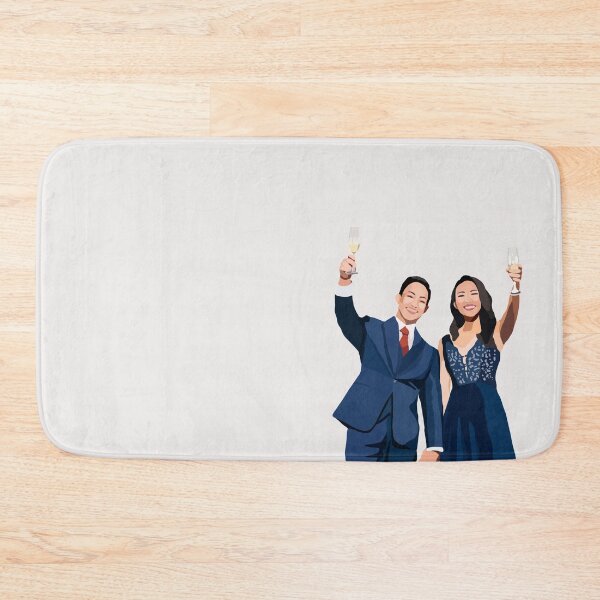 Item preview, Alicia and Ben Wedding Couple Portrait Digital Illustration designed and sold by sherylwylie.