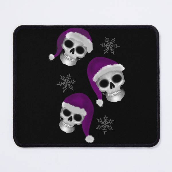 Item preview, Gothic Christmas Skeleton print purple hats designed and sold by DemonicGloom.