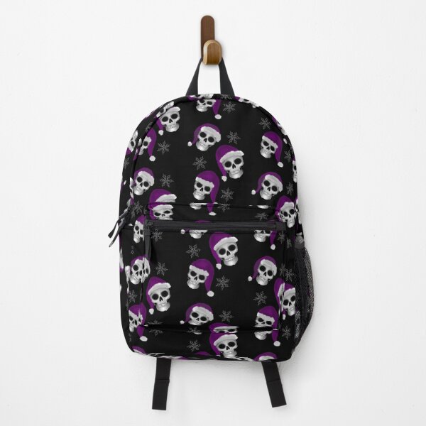 Item preview, Gothic Christmas Skeleton print purple hats designed and sold by DemonicGloom.