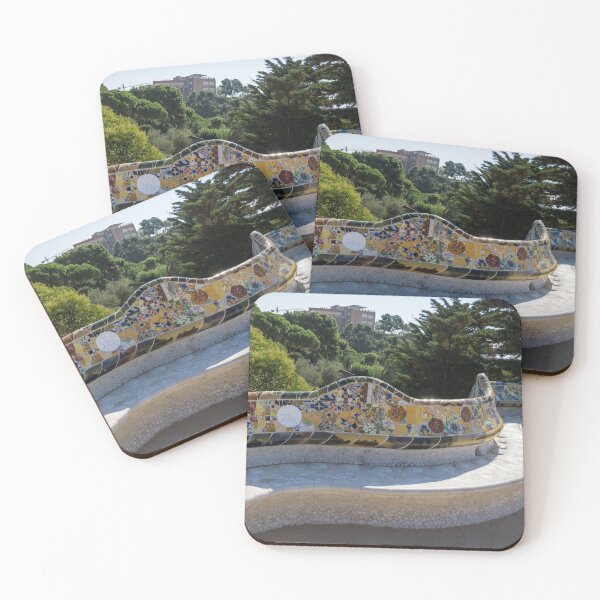 Item preview, Antoni Gaudi Trencadis Mosaic Serpentine Bench - Park Guell in Barcelona designed and sold by Georgia Mizuleva.