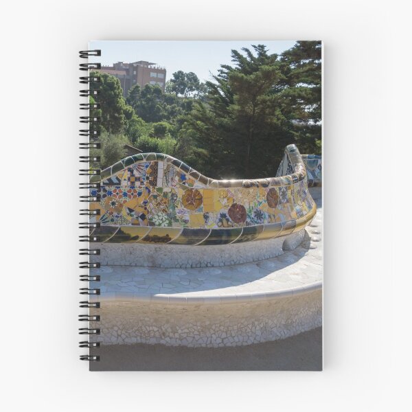 Item preview, Antoni Gaudi Trencadis Mosaic Serpentine Bench - Park Guell in Barcelona designed and sold by Georgia Mizuleva.