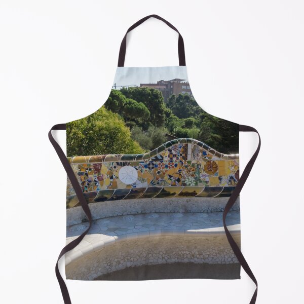 Item preview, Antoni Gaudi Trencadis Mosaic Serpentine Bench - Park Guell in Barcelona designed and sold by Georgia Mizuleva.