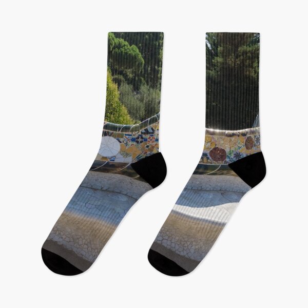 Item preview, Antoni Gaudi Trencadis Mosaic Serpentine Bench - Park Guell in Barcelona designed and sold by Georgia Mizuleva.