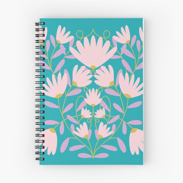 Item preview, Pastel Floral Damask on teal designed and sold by suzzincolour.