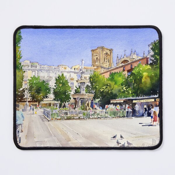Item preview, The Square in Summer - Plaza Bib Rambla, Granada, Spain designed and sold by Margaret Merry.