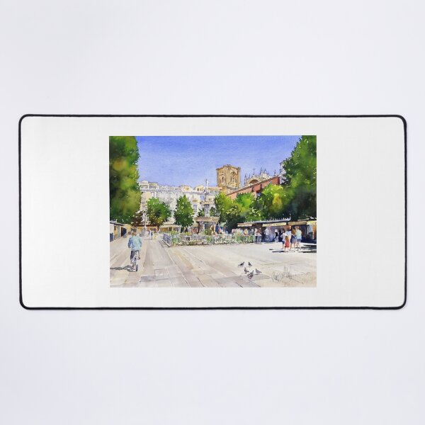 Item preview, The Square in Summer - Plaza Bib Rambla, Granada, Spain designed and sold by Margaret Merry.