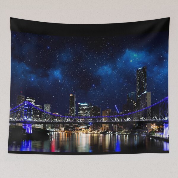 Item preview, Brisbane City Skyline - Stars and Lights designed and sold by epicimagesphoto.