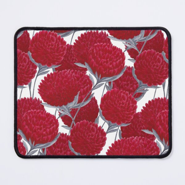 Item preview, Bright red flowers with gray leaves designed and sold by IrinaIkar.