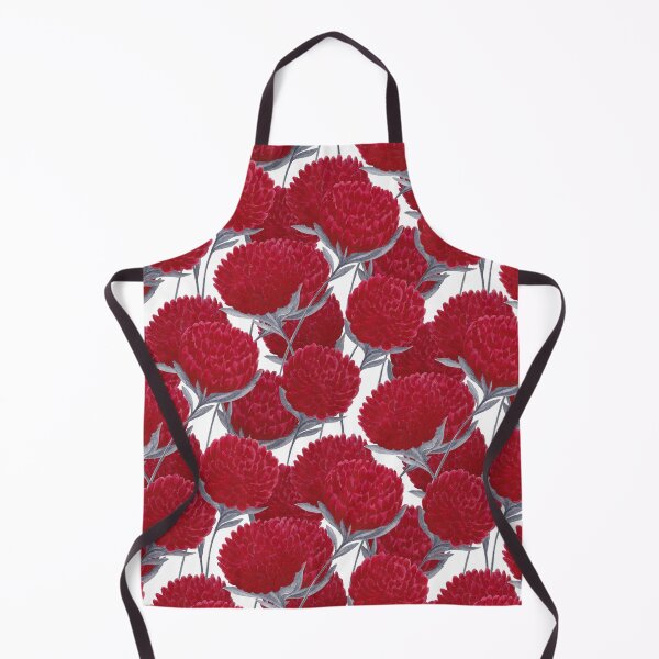 Item preview, Bright red flowers with gray leaves designed and sold by IrinaIkar.