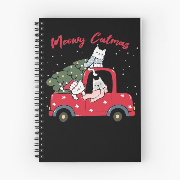Item preview, Cute Cat Driving Red Car Pickup Tree Meowy Catmas designed and sold by loat904.