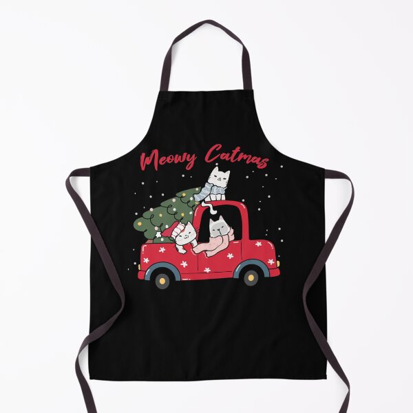 Item preview, Cute Cat Driving Red Car Pickup Tree Meowy Catmas designed and sold by loat904.