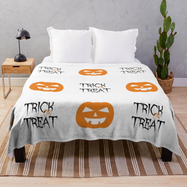 Item preview, Trick or Treat Halloween Pumpkin Tile Pattern designed and sold by WearWolfDesigns.