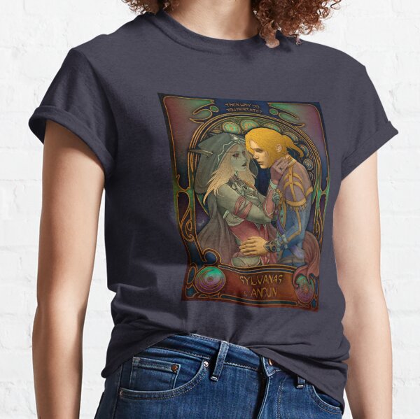Fanart: Sylvanas & Anduin in Art Nouveau style Classic T-Shirt